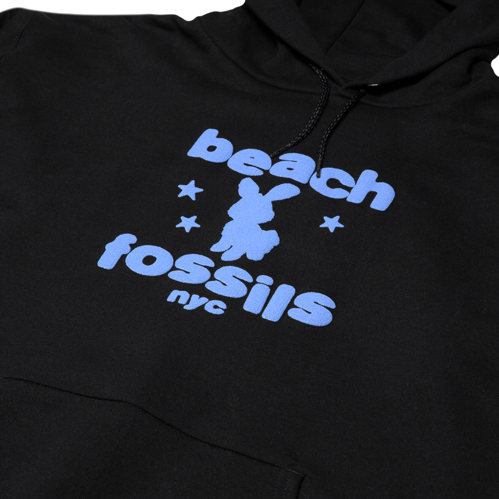black puff print hoodie – Beach Fossils
